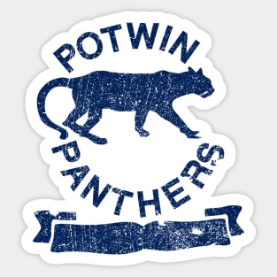 Potwin Panthers Navy Logo Sticker